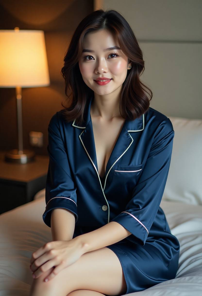 夜色中亮着灯的街巷