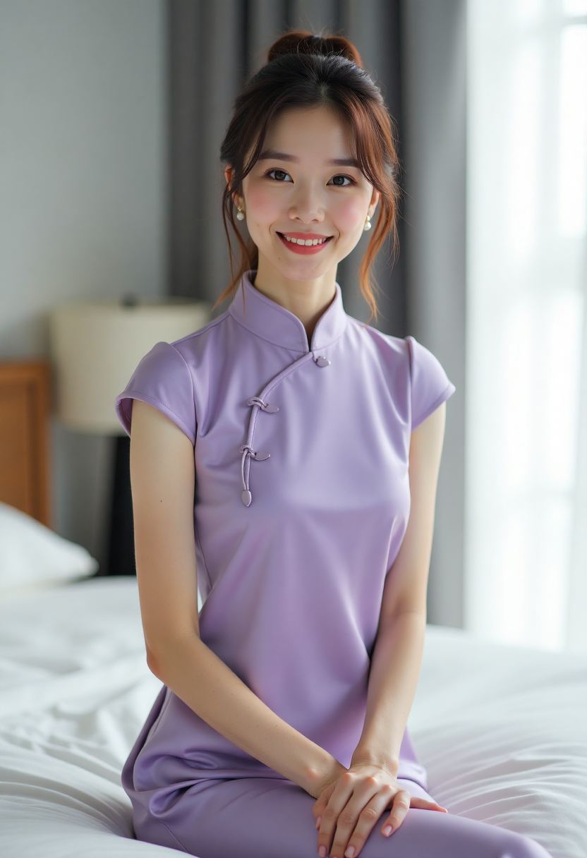 夜色中的街巷与美容店招牌